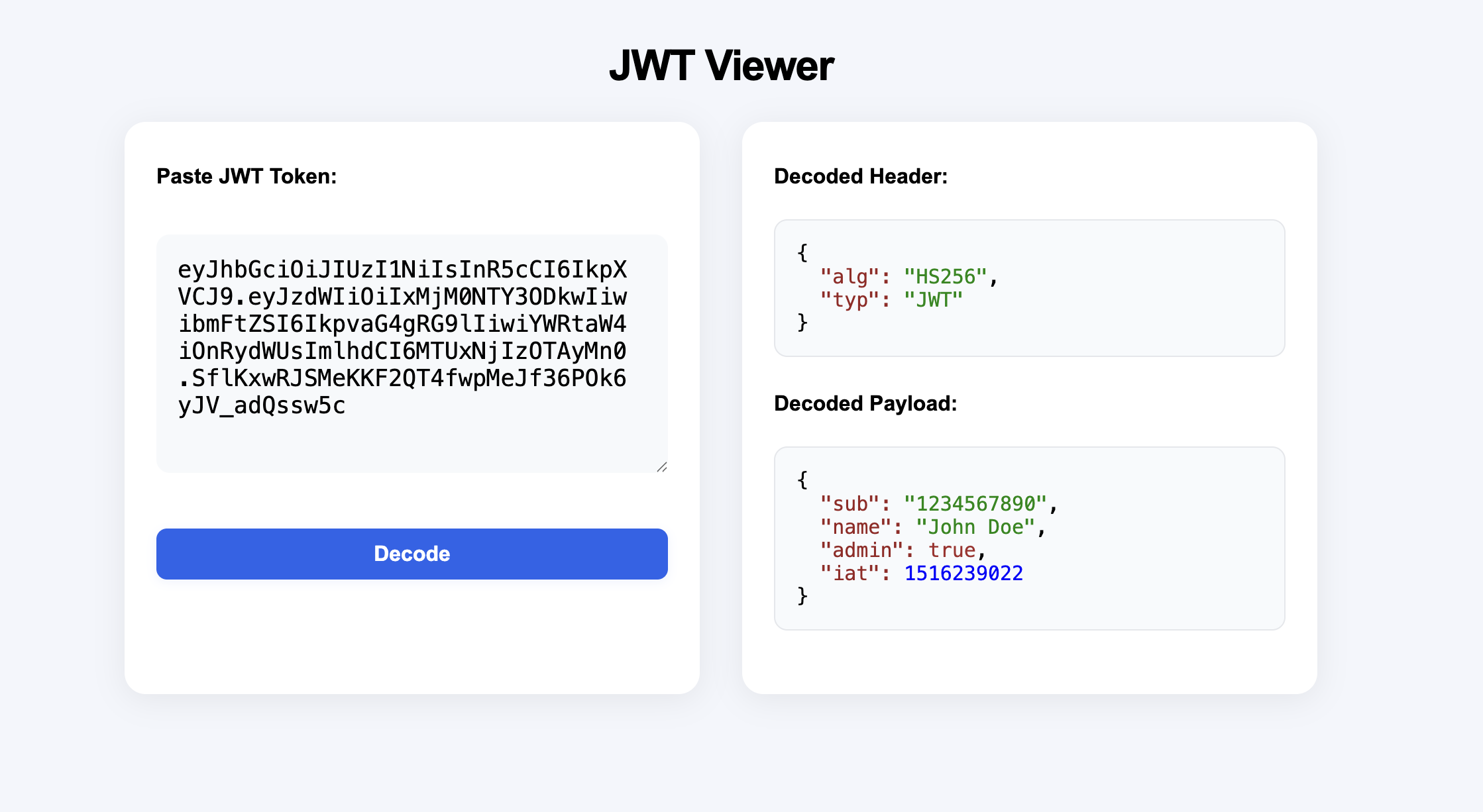 JWT Viewer